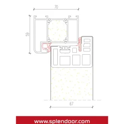 Premium-Haustür Passivedoor Bergen energiesparend nussbaum 100 x 210 cm links^SplenDoor Clearance