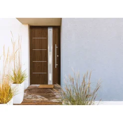 Premium-Haustür Passivedoor Umea RC2 energiesparend einbruchsicher nussbaum 100 x 210 cm rechts*SplenDoor Best
