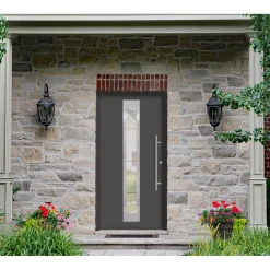 Premium-Haustür Passivedoor Malmo RC2 energiesparend einbruchsicher anthrazit 110 x 210 cm rechts^SplenDoor Discount