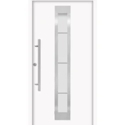 Premium-Haustür Passivedoor Malmo RC2 energiesparend einbruchsicher weiss 100 x 200 cm links*SplenDoor Clearance