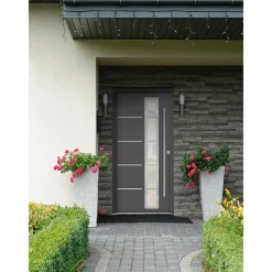 Premium-Haustür Passivedoor Uppsala RC2 energiesparend einbruchsicher anthrazit 110 x 210 cm rechts*SplenDoor Clearance