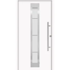 Premium-Haustür Passivedoor Malmo RC2 energiesparend einbruchsicher weiss 110 x 210 cm rechts^SplenDoor Hot