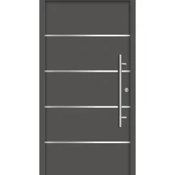 SplenDoor Premium-Haustür Passivedoor Visby RC2 energiesparend einbruchsicher anthrazit 100 x 210 cm rechts