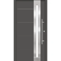 SplenDoor Premium-Haustür Passivedoor Eksjo energiesparend anthrazit 110 x 210 cm rechts