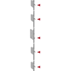 SplenDoor Sicherheits-Nebeneingangstuer NS4 RC2 88x198 Weiss rechts
