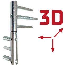 SplenDoor Sicherheits-Nebeneingangstuer NS3 RC2 88x198 Anthrazit rechts