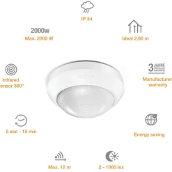 Bewegungsmelder IS 360-3 weiss^Steinel