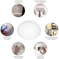 Steinel Deckenleuchte mit Bewegungsmelder RS 16 S E27 Durchmesser 27,5 cm