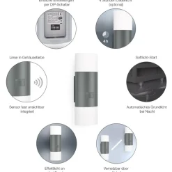 Steinel LED-Sensor-Außenleuchte L 910 S Up-/Downlight anthrazit