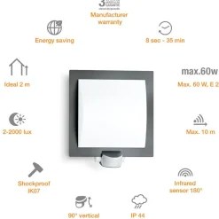 Sensor-Außenleuchte L 20 S anthrazit*Steinel