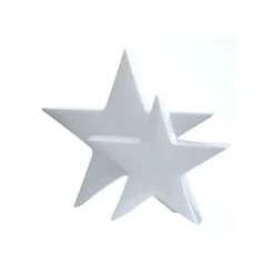 Stern stehend weiß glasiert Keramik LxBxH 42 x 8 x 39 cm