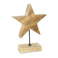 Stern zum Stellen natur Metall/Holz 27,5 x 20 x 5 cm* Sale