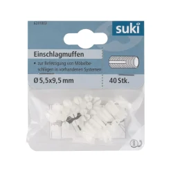 Suki Einschlagmuffe Kunststoff Durchmesser 5,5 x 9,5 mm 40 Stück