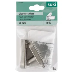 Glastürschloss vernickelt für Ecktüren*Suki