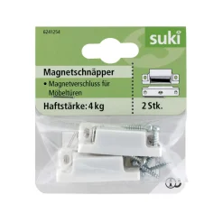 Suki Magnetschnäpper bewegliche Gegenplatte weiß 2 Stück