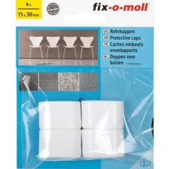 Suki Rohrkappen 3 x 1,5 cm weiß 4 Stück