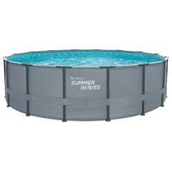 Summer Waves Elite Frame Pool 488x488x122cm Anthrazit