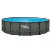 Elite Frame Pool 549x549x132cm Rattan Grau*Summer Waves Sale