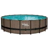 Summer Waves Elite Frame Pool 549x549x132cm Teak Optik