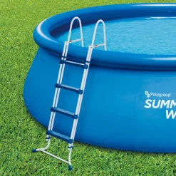 Summer Waves Pool Leiter 132cm Blau Weiß