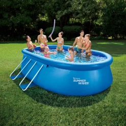 Summer Waves Quick Frame Pool 457x305x107cm Blau