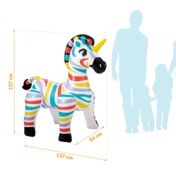 Summer Waves Wasserspielzeug Sprinkler Zebra 157x94x157cm Bunt