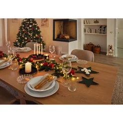 Tablett rund Metall 21 cm gold-schwarz