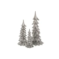 Tanne silber mit Glitzer 17 x 36,5 cm Polyresin^ New