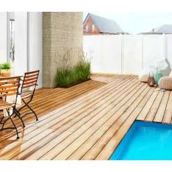 Terrassendiele Thermo Kiefer Terrass. 25x140x3900 mm geriffelt / glatt^ New