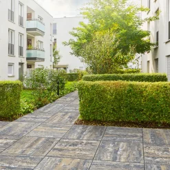 Terrassenplatte No 1 Bagattini Ellenica anthrazit-braun meliert 48 x 48 x 3,2 cm* Sale