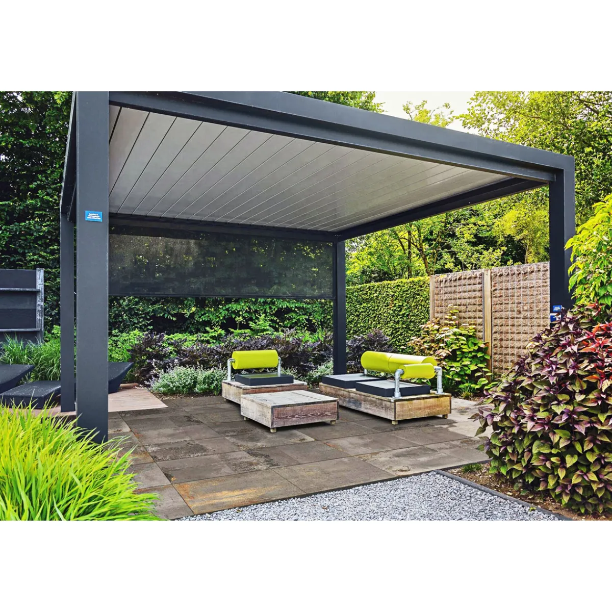 Terrassenplatte Tile Metallic Black 60 x 120 x 2 cm