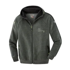 Terrax Workwear Sweatjacke dunkelgrün-limette Größe M