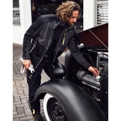 Terrax Workwear Herren-Strickfleecejacke schwarz/gelb Größe M