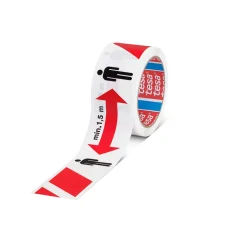 Tesa Absperrband Abstand halten rot-weiß 50m x 50mm