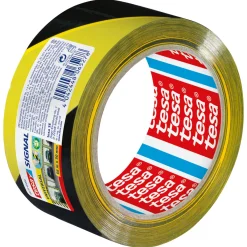 Signalband Markierungsklebeband Universal gelb-schwarz 66m x 50mm*Tesa