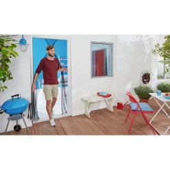 Fliegengitter Comfort für Türen anthrazit 2 x 2,20m inkl Klettband^Tesa Hot