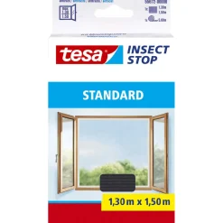 Tesa Fliegengitter Standard für Fenster anthrazit 1,30m x 1,50m