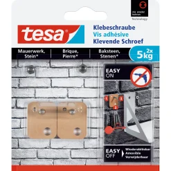 Klebeschraube für Mauerwerk viereckig 2 Stück Traglast 2 x 5 kg^Tesa