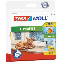 moll Profil-Dichtung Weiß 6 m x 9 mm x 4 mm*Tesa Discount