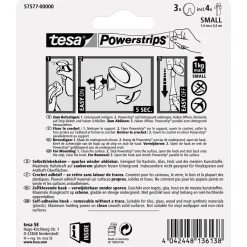 Tesa Powerstrips Haken Small rund weiß 3 Stück