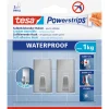 Tesa Powerstrips Waterproof Haken Small Metall rechteckig