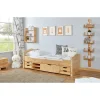 Einzelbett Leni Kiefer mit 4er Funktionsschubkasten 90 x 200 cm^Ticaa Best