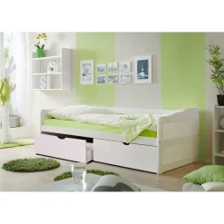 Kinder Ticaa Sofabett „Melanie“, weiß, mit Schubkasten
