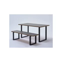 Tischbein Rechteck schwarz matt 71 x 59 x 3 cm