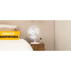 Tischventilator ⌀ 30 cm weiß