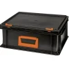 Tood Systemkoffer Newbox PC 14 stapelbar 40 x 30 x 18,3 cm schwarz-orange