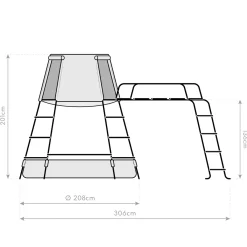 TP Toys Klettergerüst Explorer 208x318x201cm Schwarz