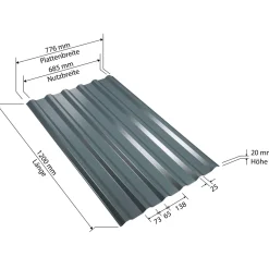 Trapezblech anthrazit 120 x 77,6 cm^ Sale