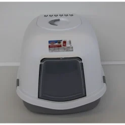 Katzentoilette Primo XXL Top mit Haube 56 x 47 x 71 cm grau/weiß^Trixie New