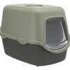 Trixie Be Eco Katzentoilette Vico mit Haube 40x40x56 cm anthrazit/grau-grün